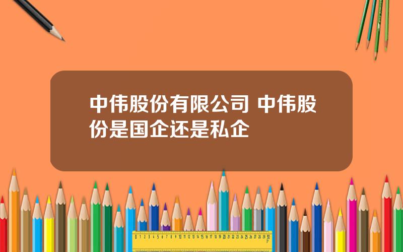 中伟股份有限公司 中伟股份是国企还是私企